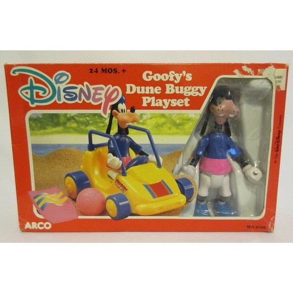 Vintage Walt Disney ARCO TOYS Goofy's Dune Buggy Play Set #6196 Collectible RARE - Picture 2 of 9